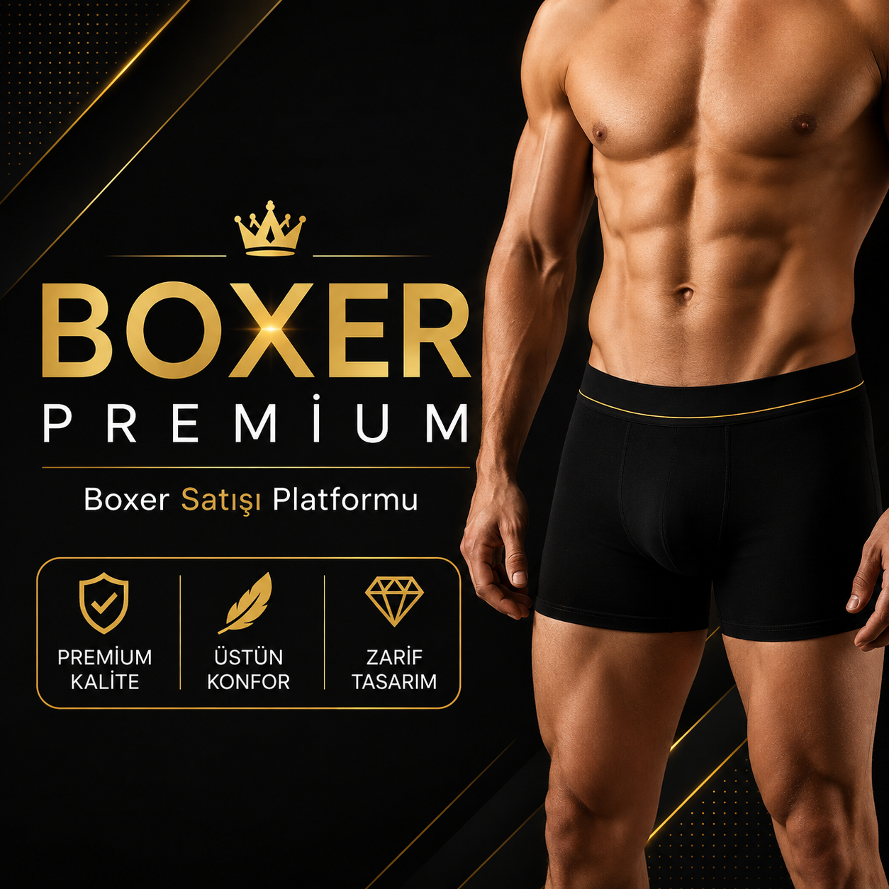 Boxer Premium - hediye kutusu ve ürün